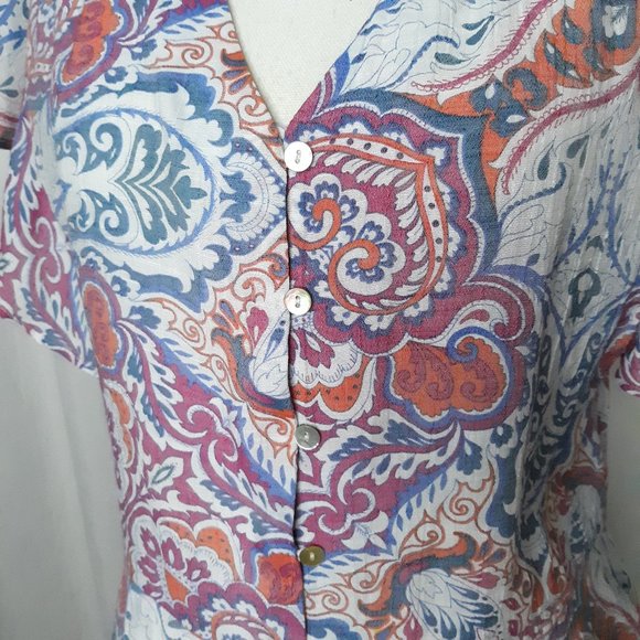 Nanette by Nanette Lepore Paisley Flutter Sleeve Blouse - Picture 3 of 8